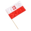 Flaga Polski na patyku z godłem